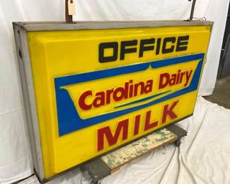 DS PLASTIC EMB. CAROLINA DAIRY MILK SIGN