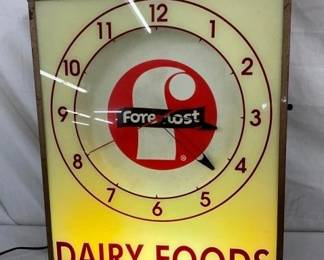 FOREMOST DAIRY FOODS LIGHTED CLOCK
