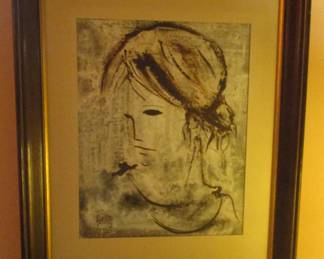 mid-century signed artwork