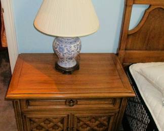 asian lamp and side table