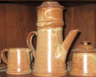 pottery coffee/tea set