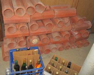 wine and wine terracotta wine rack holders