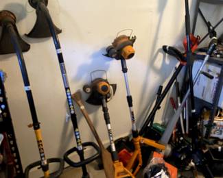 Gas and battery operator tools.