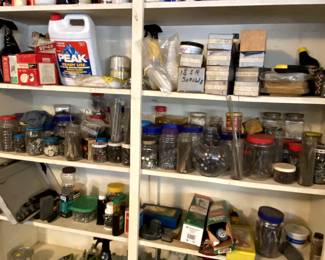 Nails, screws, cleaning products, etc.