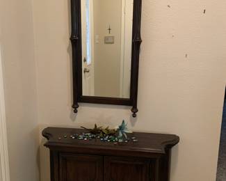 very pretty, slim line hall table and mirror