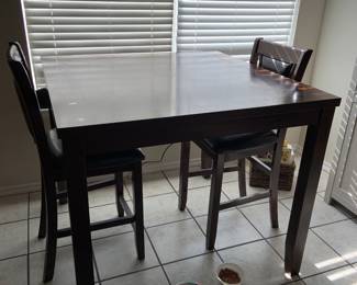 counter height kitchen table and 2 chairs