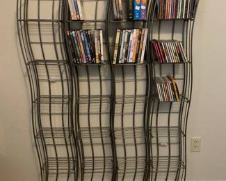 media shelves, DVDs