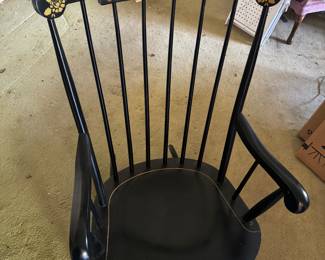 Handpainted Black Rocking Chair