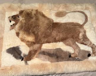 Genuine Alpaca Lion Wall Hanging