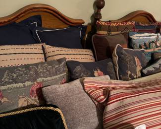 Lots of Pillows, both Decorative and Bed