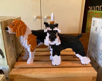 Jecka  Lego type sculpture puzzles. These are new on the market  just 1 year ago. Great project for holiday visitors