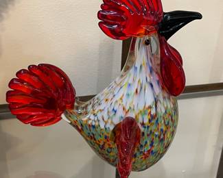 glass rooster 