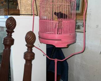 Bird cage with floor stand