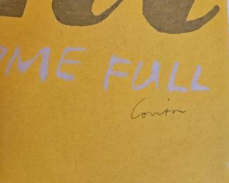 Here is the authentic pencil signature of Sister Corita Kent on "Fresh Bread."