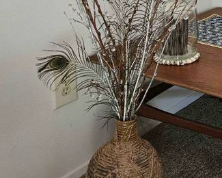 15" Beige Modern Textured Vase - Dimensions -  8 Dia x 15 H - Price - $40