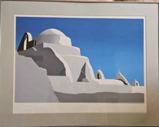 Greek Isle of Mykonos - Church Panagia Paraportiani - Joanna Karabas - 1978 - 5/20 - Dimensions -  30x23 - Price - $155