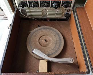 1950s Record Player with Built In Short Wave Radio - Dimensions -  19.5 x 15.25 x 10 - Price - $75