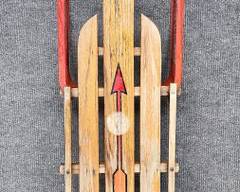 Vintage Wood & Metal Slat Sled
