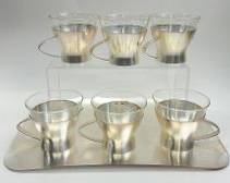 Mid-Century German Tea Glasses from WMF, 1960s Mid Century Modern MCM
