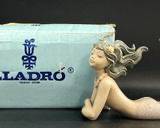 Fine Adorable Lladro Mermaid Siren In Mint Condition Porcelain Collectible Figurine With Original Box
