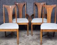 4 20th Century Lenoir Furniture Mid Century Modern Hollywood Regency Dining Chairs
