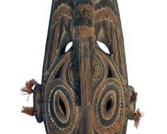Fantastic Vintage 32" High Papua New Guinea Hand Carved Tribal Wall Mask
