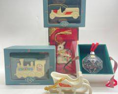 Vintage Lenox Porcelain & Porcelain and China Holiday ORNAMENTS NIB
