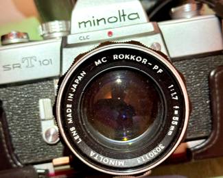 Vintage cameras and accessories-Minolta