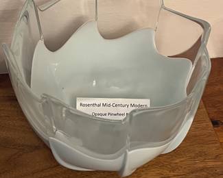 Rosenthal MCM OPAQUE pinwheel Art Glass bowl 