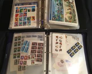 Large Collection of Stamps two binders 