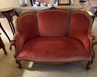 Another of the sofas in the sale is shown here.  There is a tall octagonal table sitting off to the left a bit.