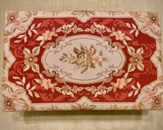 Top view needlepoint bench