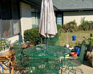 Iron patio table and chairs 