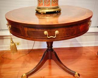Antique drum table