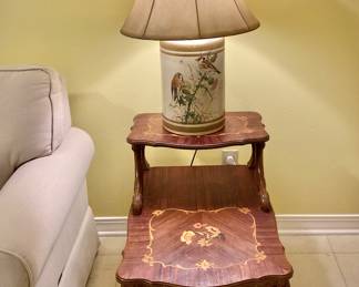Italian marquetry end table