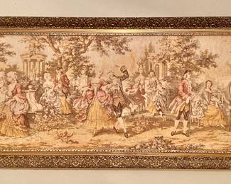 Framed French tapestry 