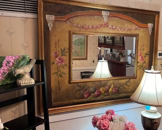 Hand Painted Framed Mirror