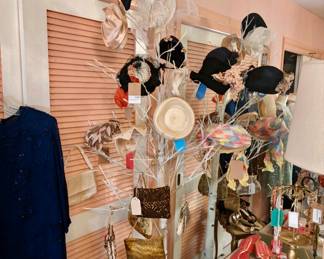 Collection of Vintage Hats and Purses