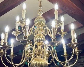Large Brass Chandelier