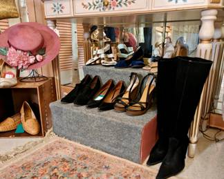 Various Pairs of Shoes by Designers: Manolo Blahnik, Chanel, Pelle Moda, Liz Claiborne, Tory Burch, Silvia Fiorentina plus many more