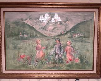 Lithograph signed and numbered 118 of 270, artist Edna Hibel