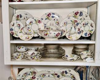 80 piece Black Knight "Wild Rose" China