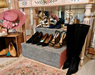 Various Pairs of Shoes by Designers: Manolo Blahnik, Chanel, Pelle Moda, Liz Claiborne, Tory Burch, Silvia Fiorentina plus many more