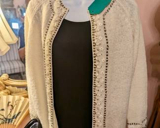 Vintage Cashmere Beaded Sweater