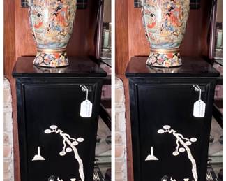 Hard Bone Inlay Lacquer Pedestal's