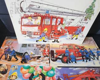 Fire fighter artwork