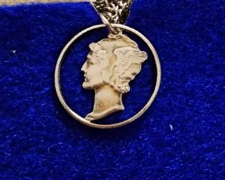 Hobo Coin 1940s Mercury Dime Cut Away 