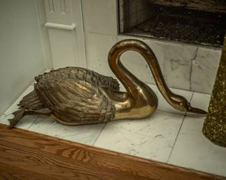 Brass swan