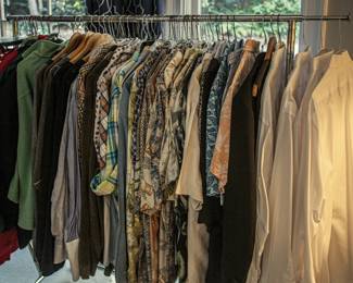 1990's and Y2k Men's Leisure Track suits, Tommy Bahama Shirts, Atlanta Falcon's Jerseys, and Tuxedo Shirts