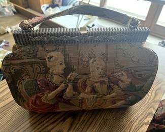 Unique tapestry handbag